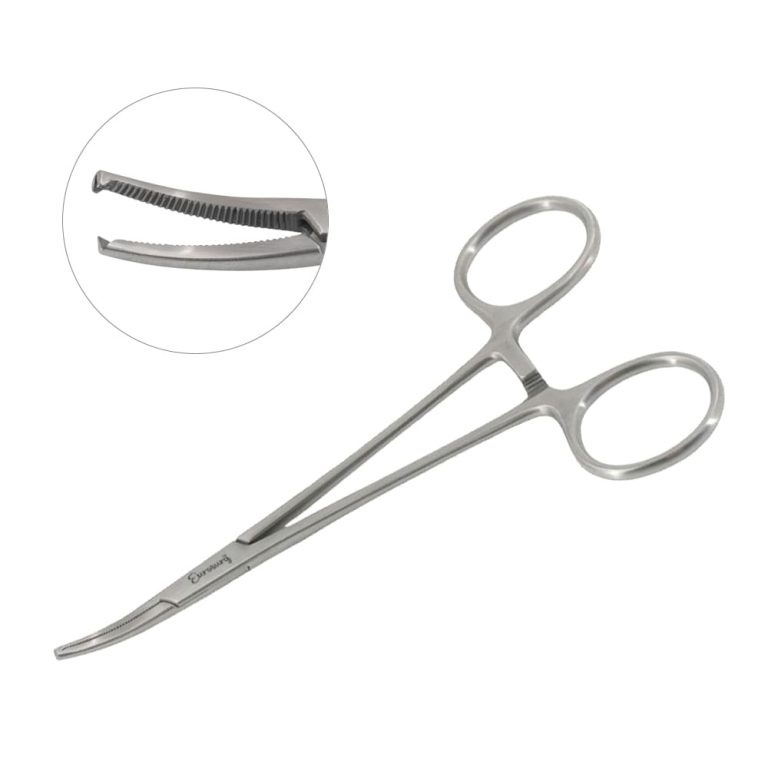 Halsted Mosquito Forceps 5" Curved, 1x2 Teeth