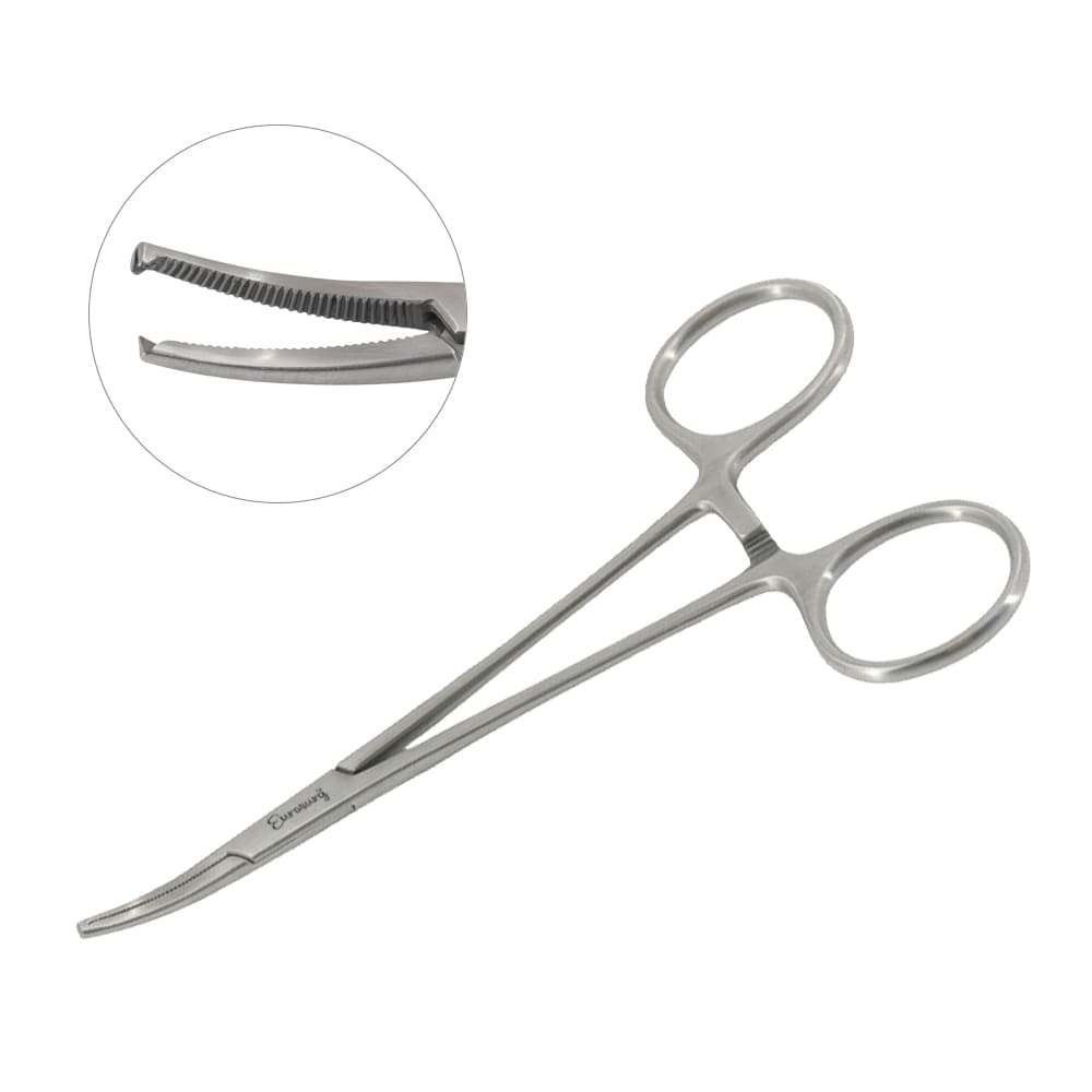 Halsted Mosquito Forceps 5" Curved, 1x2 Teeth