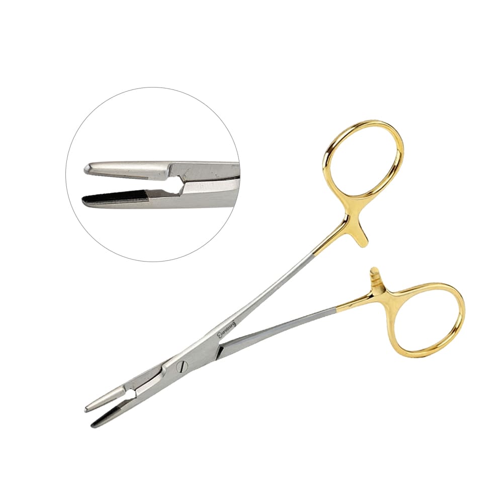Olsen Hegar Needle Holder Scissors Combination 4 3/4" Smooth Jaws - Tungsten Carbide