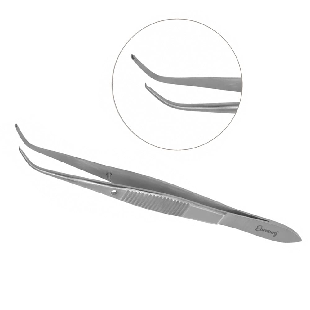 Iris Forceps 4" Standard Pattern 1x2 Teeth Fully Curved Iris Forceps 4" Standard Pattern 1x2 Teeth Fully Curved
