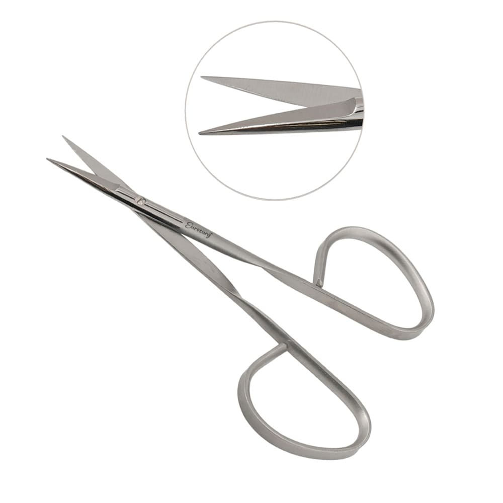 Iris Scissors 4" Straight Sharp Tip Ribbon Handles Iris Scissors 4" Straight Sharp Tip Ribbon Handles
