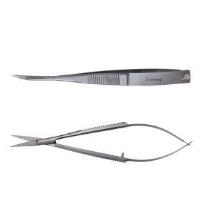 Noyes Iris Scissors Straight 4 1/2" Sharp Tips With Spring Handle