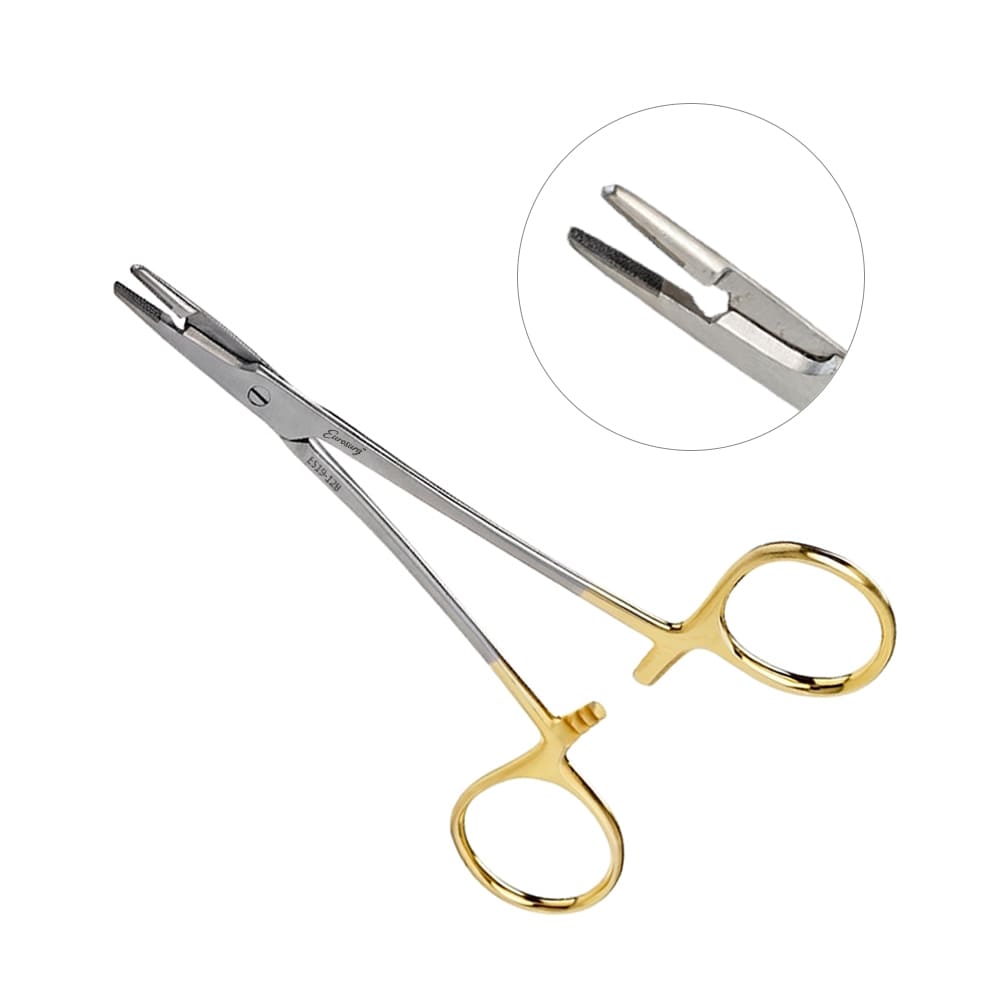Olsen Hegar Needle Holder Scissors Combination 4 3/4" Serrated - Tungsten Carbide Olsen Hegar Needle Holder Scissors Combination 4 3/4" Serrated - Tungsten Carbide