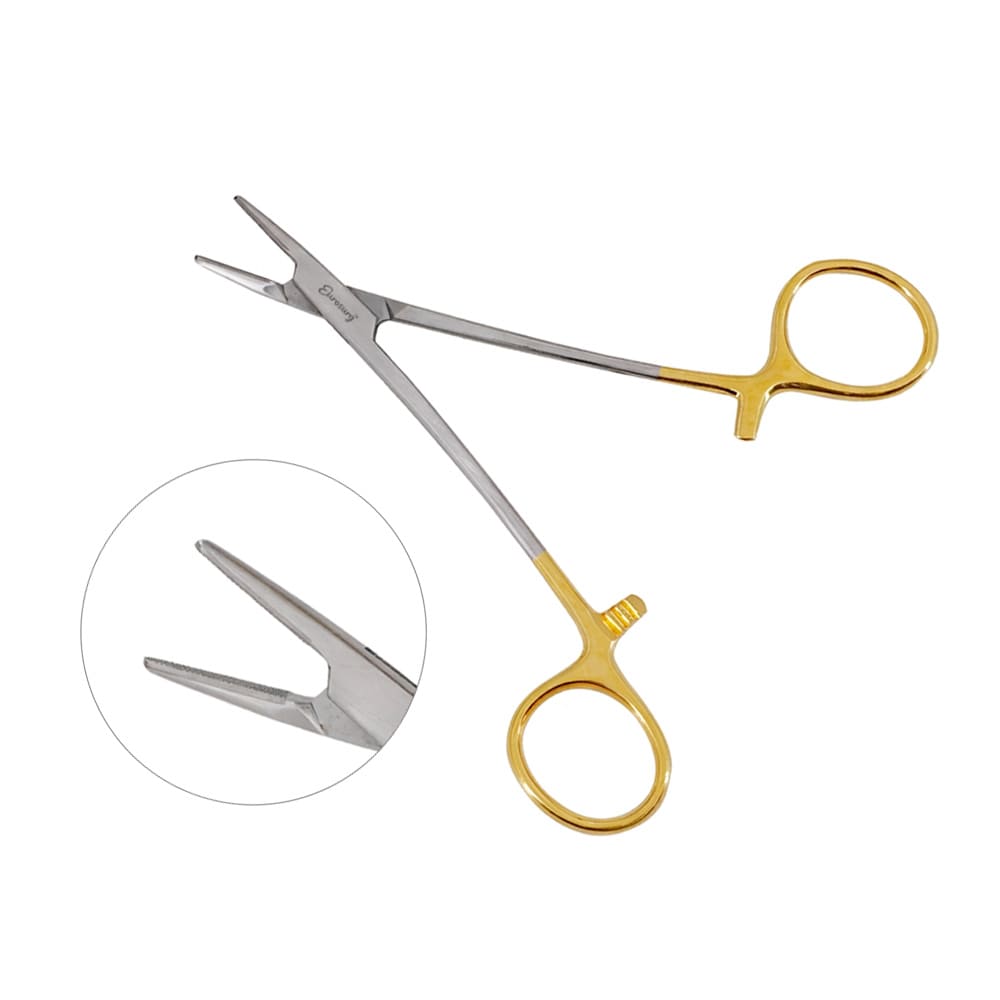 Webster Needle Holder 4 3/4" Serrated Jaws - Tungsten Carbide