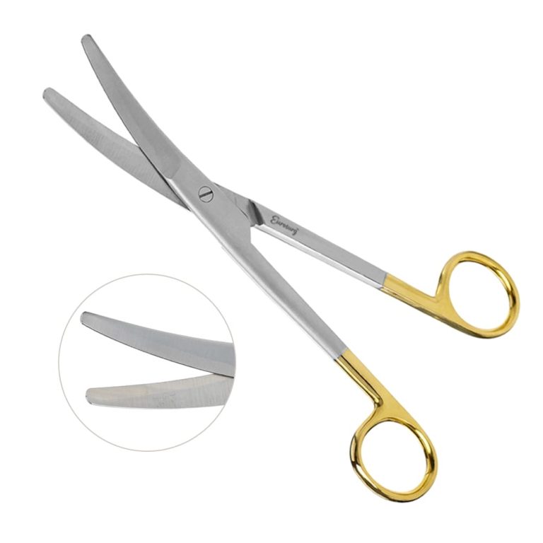 Mayo Dissecting Scissors 6 3/4", Curved, Tungsten Carbide Insert Blades, Left Hand