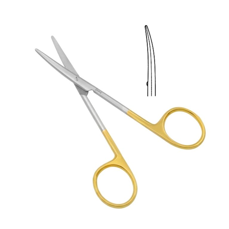 Strabismus Scissors Curved 4 1/2" - Tungsten Carbide